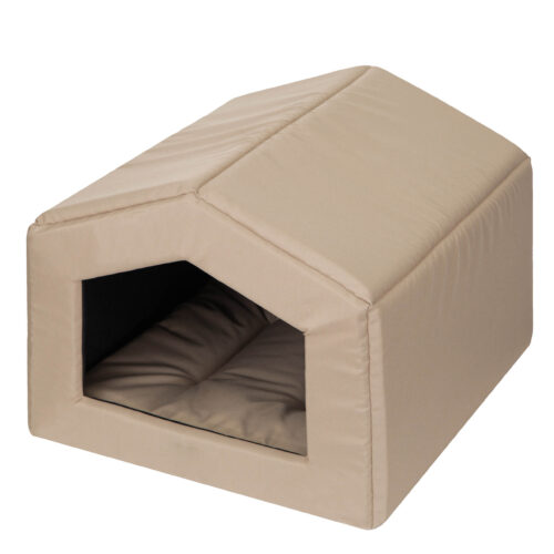 budka box dla psa beżowa
